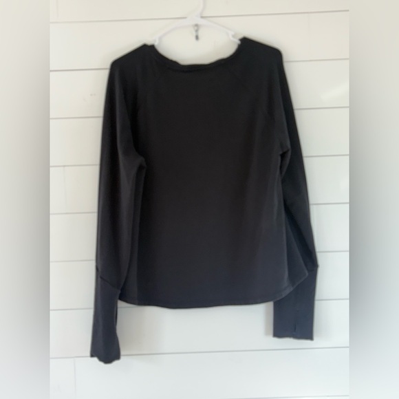 Athleta Idyllwild Long Sleeve Crewneck Sweatshirt Black Size L - Picture 3 of 7